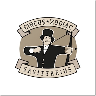 Zodiac Circus Emblem. Sagittarius. Posters and Art